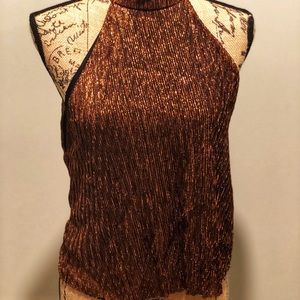 NWT Bronze colored sleeveless top.